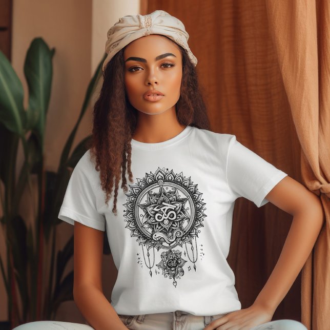 Camiseta Bonita Design de Mandala (Criador carregado)