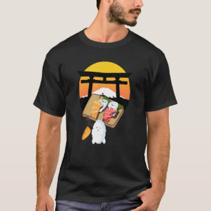Camiseta Bonita Diversão Dormindo Sushi Para Homens Mulhere