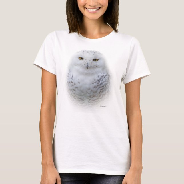 Camiseta Bonita, Dreamy e Serene Snowy Owl (Frente)