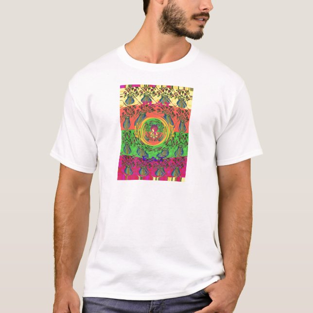 Camiseta Bonita e Bonita Impressão de Arte Floral (Frente)