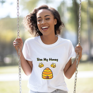 Camiseta Bonita e Doce Abelha Minha Colmeia de Mel T-Shirt