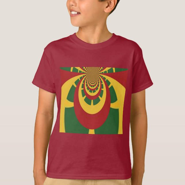 Camiseta Bonita e Incrível Impressão de Arte de Cores Massa (Frente)
