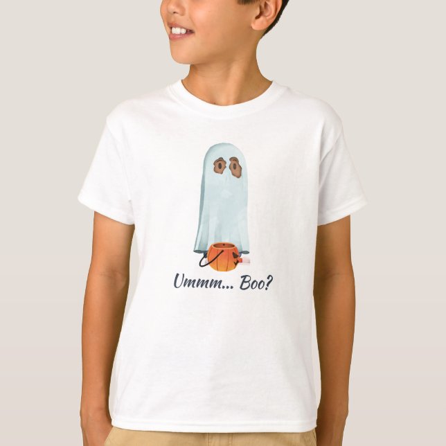 Camiseta Bonita fantasia fantasma de Boo de Halloween | Cam (Frente)