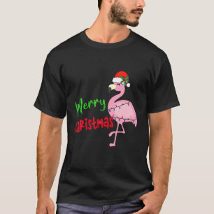 Camiseta Bonita Flamingo Noel Chapada Feliz Natal