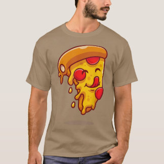 Camiseta Bonita Funny Kawaii Pepperoni Pizza Anime Mang