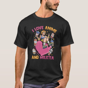 Camiseta Bonita Garota Coração Kawaii - Adoro Anime E Chá L