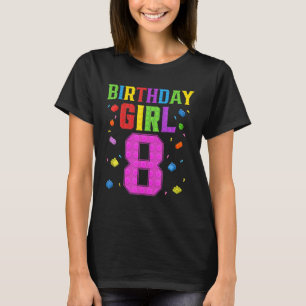 Camiseta Bonita Garota do Bloco de 8 Anos de Noite