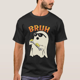 Camiseta Bonita Ghost bruh Funny Família Correspondente Hal