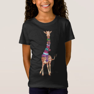 Camiseta Bonita girafa de Natal