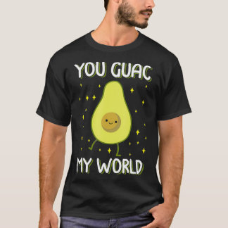 Camiseta Bonita, Guac, Meu Mundo Avocado Dia dos Namorados.