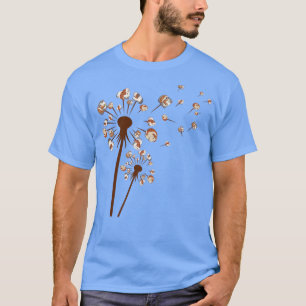Camiseta Bonita Guiné Porco Dandelion Flor Engraçado Amor A