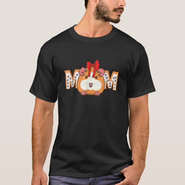 Camiseta Bonita Guiné Porco Mãe Mamãe Presente (Frente)