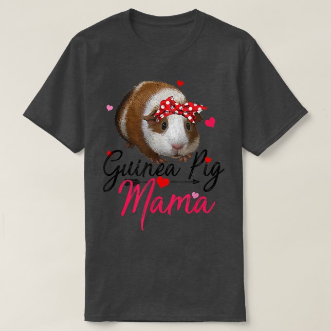 Camiseta Bonita Guiné Porco Mama Shirt Mulheres Guiné Pi (Frente do Design)