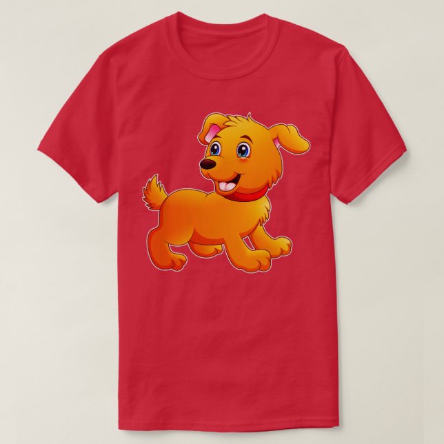 Camiseta Bonita Ilustração Engraçada Por Pet Dog Para Crian (Frente do Design)