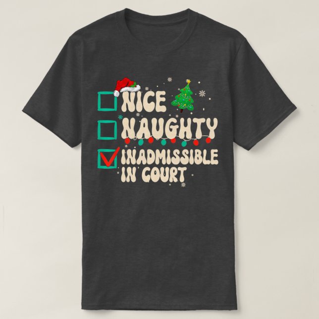 Camiseta Bonita Inadmissibilidade Em Papais noeis De Natal  (Frente do Design)