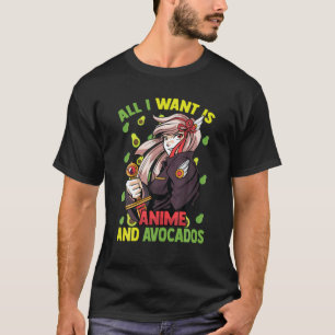 Camiseta Bonita Kawaii - Tudo O Que Quero É Anime E Avocado
