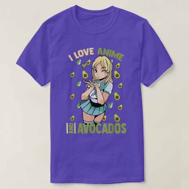 Camiseta Bonita KawaiiI Ama Anime E AvocadosOtaku Girl (Frente do Design)