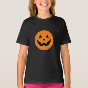 Camiseta Bonita laranja Jack ou lanterna abóbora face Hallo