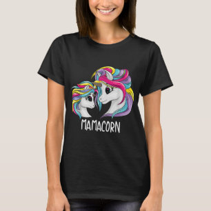 Camiseta Bonita Mãe Filha Mamãe Unicorn Engraçado Presente