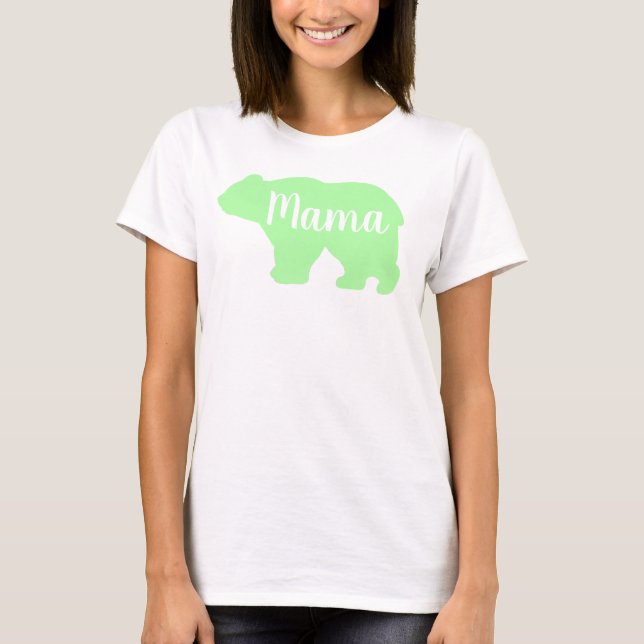 Camiseta Bonita mãe urso design presente de dia de as mães (Frente)