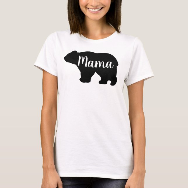 Camiseta Bonita mãe urso design presente de dia de as mães (Frente)