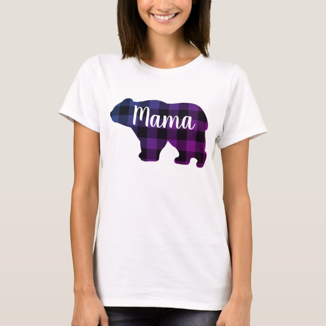 Camiseta Bonita mãe urso design presente de dia de as mães (Frente)
