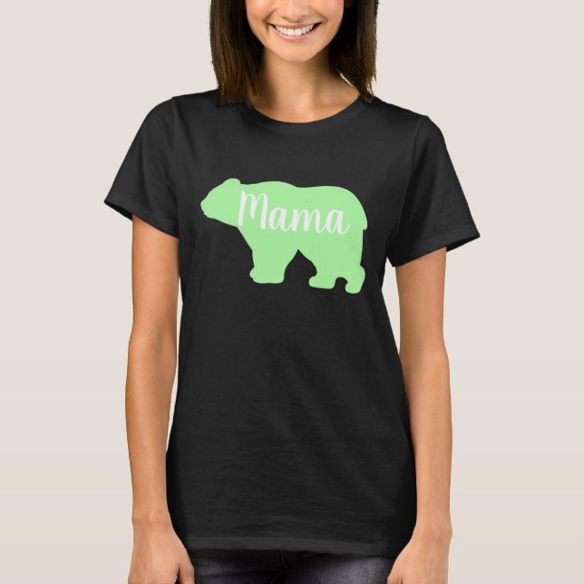 Camiseta Bonita mãe urso design presente de dia de as mães (Frente)