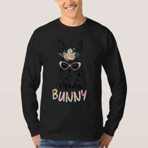 Camiseta Bonita Mama Coelhinha Óculos Fósforo Dia da Páscoa