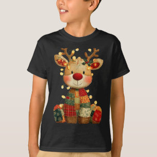 Camiseta Bonita manta de retalhos Rebelde Natal Homens Mulh