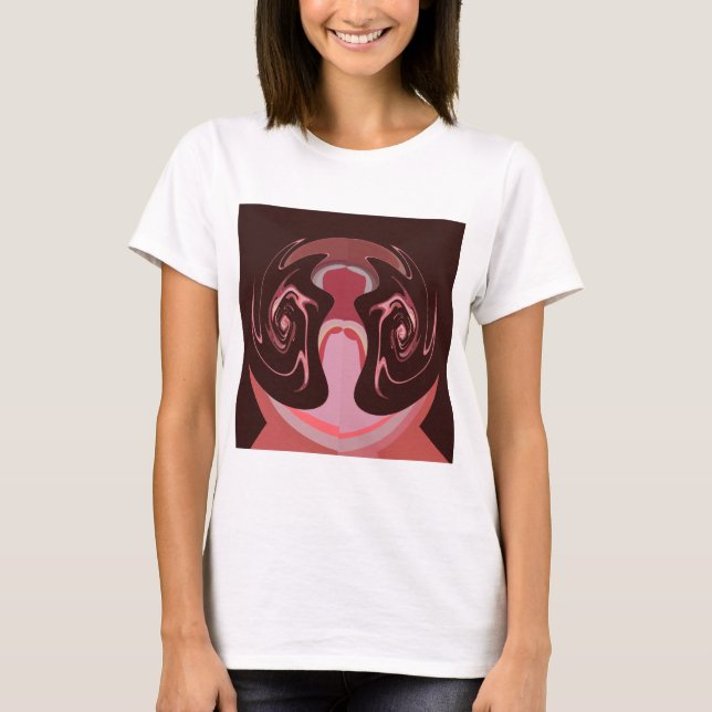 Camiseta Bonita Maroon Motif Impressão (Frente)