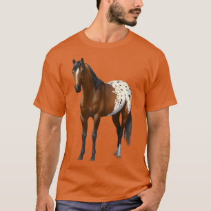 Camiseta Bonita Marrom Bay Appaloosa Horse Lover Gift Pre