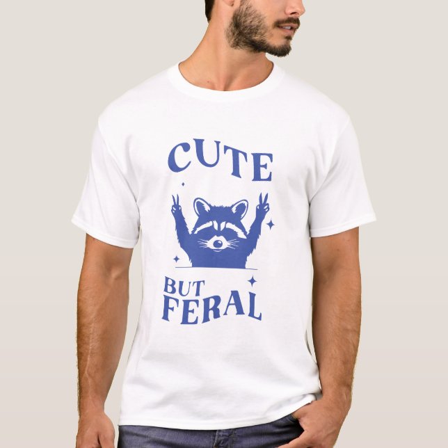 Camiseta Bonita Mas Feral Raccoon (Frente)