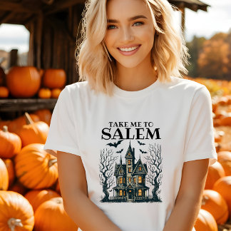 Camiseta Bonita me leve para Salem Halloween Tshirt