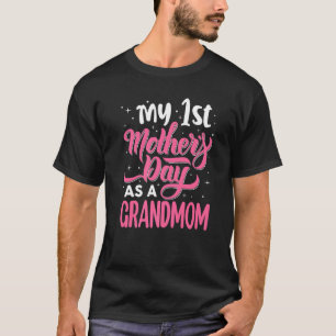 Camiseta Bonita Minha Primeira Dia de as mães Como Avó Mulh
