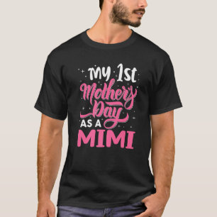 Camiseta Bonita Minha Primeira Dia de as mães Como Meninas
