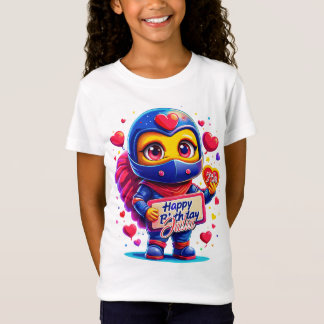 Camiseta Bonita Ninja Romance! Momento de aniversário do pr