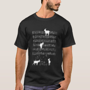 Camiseta Bonita Nota Musical De Caprinos Clef Arte Musical
