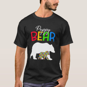Camiseta Bonita Pappy Bear Autismo Conhecimento Família Aut