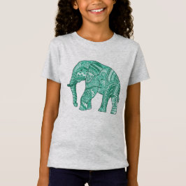 Camiseta bonita para uma garota com elefante padro