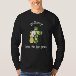 Camiseta Bonita Páscoa Cruz Cristã Não Coelhinho Me Ama