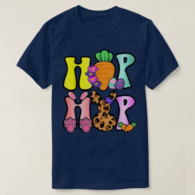 Camiseta Bonita Páscoa de Hip Hop para Mulheres Meninas Leo (Frente do Design)