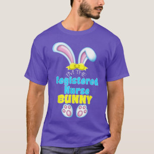 Camiseta Bonita Páscoa sou a enfermeira registrada Trabalha