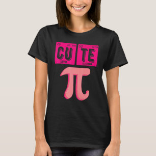 Camiseta Bonita Pie Day Cutie Matemática Mesa Pink Mat Peri
