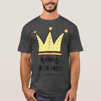 Camiseta Bonita Princesa Sassy Calça Crianças Cruzadas T Ad