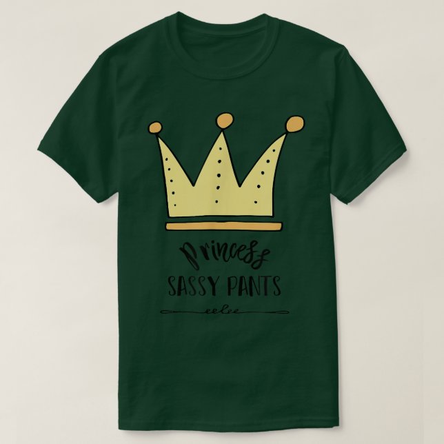 Camiseta Bonita Princesa Sassy Calça Crianças Cruzadas TAdu (Frente do Design)