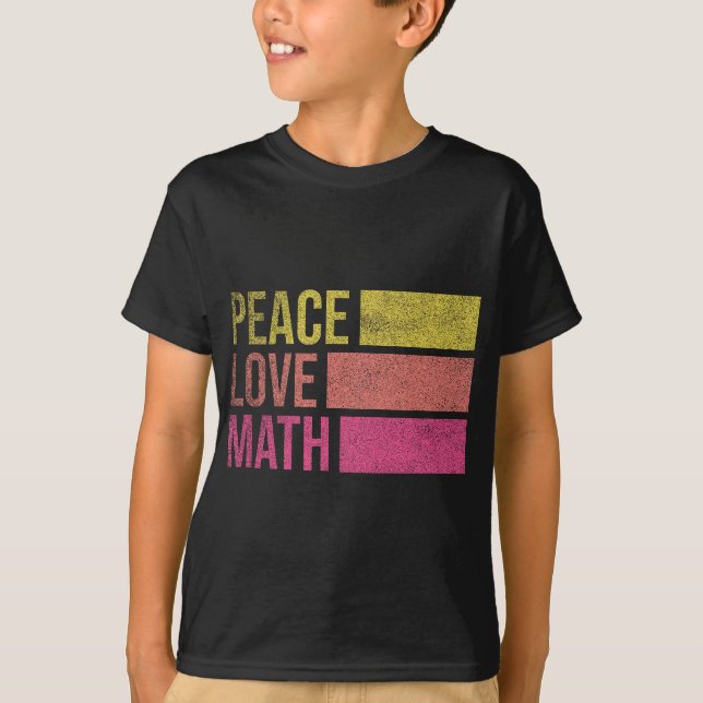 Camiseta Bonita Professora de Matemática, Paz, Amor Matemát (Frente)