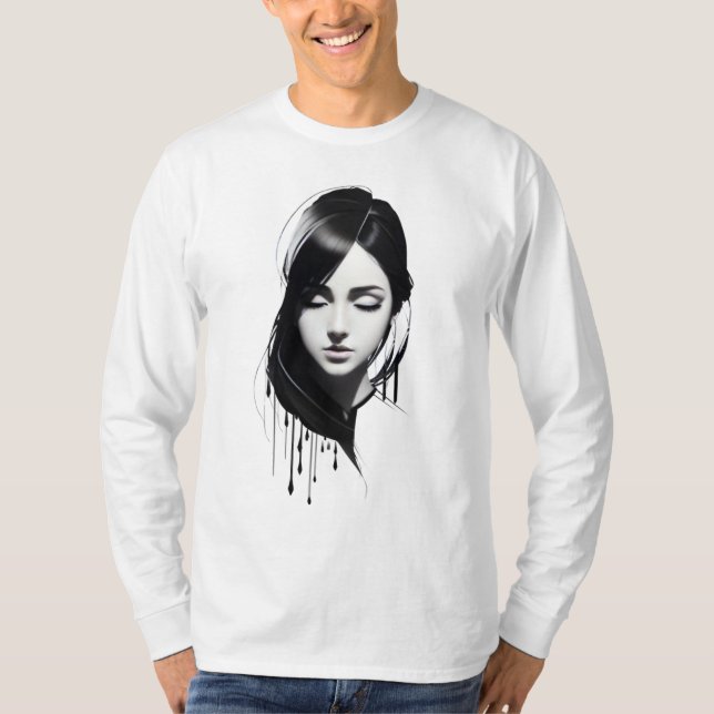 Camiseta Bonita Rapariga Rosto Art 2023 (Frente)