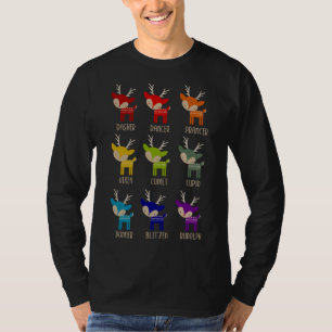 Camiseta Bonita Reindeer Arco-Íris Tacky Natal