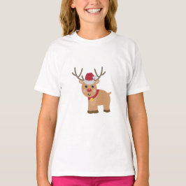 Camiseta Bonita Reindeer de Natal