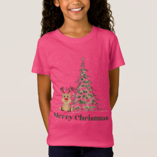 Camiseta Bonita Reindeer no Natal da Neve